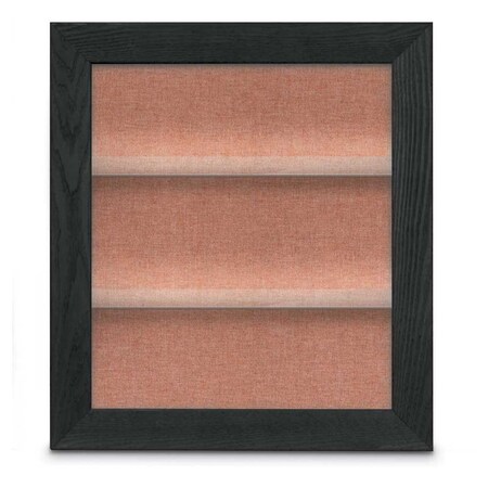 United Visual Products Indoor Enclosed Combo Board, 42"x32", White Frame/Green & Apricot UVCB4232W-GREEN-APRICOT